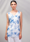 Alison Sheri Ladies Blue Sleeveless Top