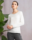 Alison Sheri Ladies Off White Sweater