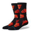 Stance Mens Black Fallin In Skull Crew Socks