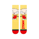 Stance Mens Family Guy Stewie Yellow Crew Socks