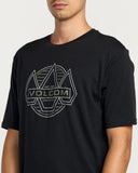 Volcom Mens Washed Black Walker SS Tshirt