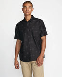 RVCA Mens Black Grey Frame SS Shirt
