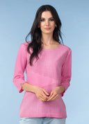 Alison Sheri Ladies Pink LS Blouse