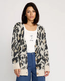 Volcom Ladies Animal Print Wylding Out Cardigan