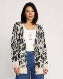 Volcom Ladies Animal Print Wylding Out Cardigan