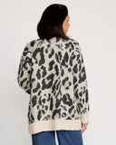 Volcom Ladies Animal Print Wylding Out Cardigan