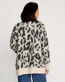 Volcom Ladies Animal Print Wylding Out Cardigan