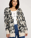 Volcom Ladies Animal Print Wylding Out Cardigan