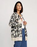 Volcom Ladies Animal Print Wylding Out Cardigan