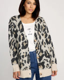 Volcom Ladies Animal Print Wylding Out Cardigan