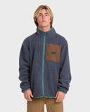 Billabong Men's Blue Graphite Alpine Mock Neck Zip Sweater