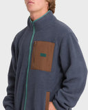 Billabong Men's Blue Graphite Alpine Mock Neck Zip Sweater