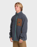 Billabong Men's Blue Graphite Alpine Mock Neck Zip Sweater