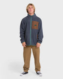 Billabong Men's Blue Graphite Alpine Mock Neck Zip Sweater