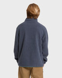 Billabong Men's Blue Graphite Alpine Mock Neck Zip Sweater