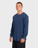 Billabong Men's Dark Denim Essential Thermal LS Shirt