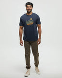 Ten Tree Mens Midnight Blue/Deep Lichen Green Love Flourishes Tshirt