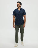 Ten Tree Mens Midnight Blue/Bike Around/Sunray Mancos Shirt