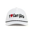 Bogey Bros I Heart Cart Girls White Snapback Rope Hat