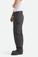 Brixton Men's Builders Washed Black Stretch Carpenter Pant