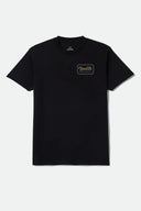 Brixton Men's Grade Black/Sunset/Grey Blue Tshirt
