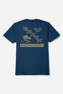 Brixton Men's Navy Fox Tshirt