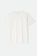 Brixton Men's Off White Baseline Pocket Tshirt