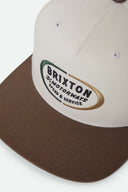 Brixton Men's Off White/Pinecone Brown Rhett Snapback Hat