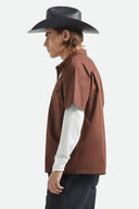Brixton Men's Olson Chocolate S/S Woven Shirt
