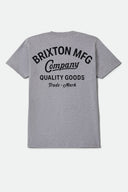 Brixton Men's Straton Heather Grey Tshirt