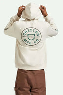 Brixton Mens Beige/Black/Pine Needle Crest Hoodie