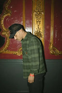 Brixton Mens Cypress Green/Black Bowery Heavy Weight LS Flannel