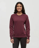 Ten Tree Ladies Elm Deep Burgundy Crew Sweatshirt