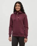 Ten Tree Ladies Elm Zip Deep Burgundy Hoodie