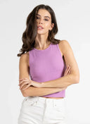 C'est Moi Ladies Orchid Bamboo Ribbed Tank
