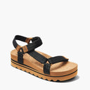Reef Ladies Black/Tan Cushion Rem Hi Sandal
