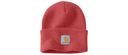 Carhartt Deep Fire Coral Knit Cuffed Beanie