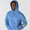 Carhartt Men's K288 Deep Workwear Blue Logo Hoodie