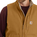 Carhartt Men's Washed Duck Sherpa Lined Carhartt Brown Vest