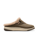 Clarks Ladies Breeze Myth Dark Olive Lined Clog