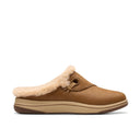 Clarks Ladies Breeze Myth Dark Tan Lined Clog