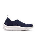 Clarks Ladies Solevana Knit Navy Shoe