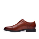 Clarks Men's Steadwell Cap Dark Tan Leather Shoe