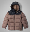 Columbia Boys Puffect Hooded Iron/Black Winter Jacket