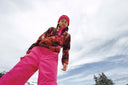 Columbia Girls Helvetia II Printed Half Snap Red Oxide Dye Flower Fleece