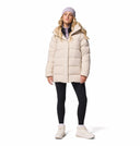 Columbia Ladies Amaze Puff Mid Dark Stone Hooded Winter Jacket