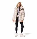 Columbia Ladies Amaze Puff Mid Dark Stone Hooded Winter Jacket