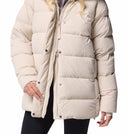Columbia Ladies Amaze Puff Mid Dark Stone Hooded Winter Jacket