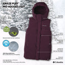 Columbia Ladies Amaze Puff Mid Moonvista Insulated Vest