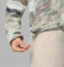 Columbia Ladies Helvetia II Printed Cropped Half Snap Sedona Sage Sweater